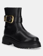 Steve Madden Кожени боти Lexs в черно с платформа 11003593