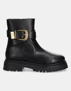 Steve Madden Кожени боти Lexs в черно с платформа 11003593