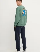The North Face Памучен суичър Nuptse Oversized мъжки в зелено с изчистен дизайн NF0A8C3UHCH1