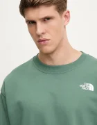The North Face Памучен суичър Nuptse Oversized мъжки в зелено с изчистен дизайн NF0A8C3UHCH1