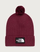 The North Face шапка с помпон TNF Logo Box бордо NF0A8CHFMVO1