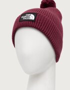 The North Face шапка с помпон TNF Logo Box бордо NF0A8CHFMVO1