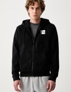 The North Face суичър с цип и качулка мъжки с памук Box Regular черен NF0A8JAZJK31