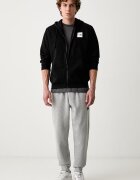 The North Face суичър с цип и качулка мъжки с памук Box Regular черен NF0A8JAZJK31