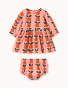 Tinycottons Бебешка рокля APPLES BABY SET