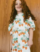 Tinycottons Детска памучна рокля STRAWBERRIES PUFF SLEEVE DRESS