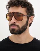 Tom Ford Слънчеви очила Vladimir мъжки в кафяво FT1211.6553E