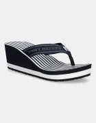 Tommy Hilfiger Джапанки TH STRIPES WEDGE BEACH SANDAL