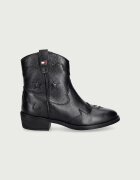 Tommy Hilfiger каубойски ботуши за деца от кожа черни T3A5-35195