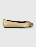 Tommy Hilfiger Кожени балеринки ESSENTIAL GOLDEN BALLERINA