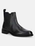 Tommy Hilfiger Кожени боти челси CORPORATE HILFIGER LTH CHESLEA