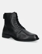 Tommy Hilfiger Кожени боти CORPORATE HILFIGER LTH ZIP BOOT