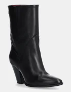 Tommy Hilfiger Кожени боти MID COWBOY HEEL LEATHER