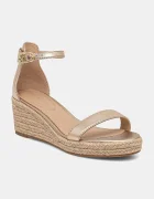 Tommy Hilfiger Кожени сандали TH METALLIC MID WEDGE ESPADRILLE