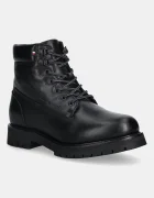 Tommy Hilfiger Кожени туристически обувки FLEX TH OUTDOOR RS LTH BOOT