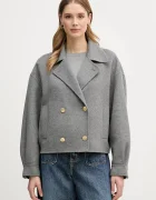 Tommy Hilfiger Палто с вълна в сиво WW0WW47759