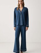 Tommy Hilfiger пижама дамска с памук синя UW0UW06690