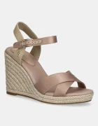 Tommy Hilfiger Сандали SATIN HIGH WEDGE ESPADRILLE