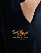 Tommy Hilfiger спортен панталон дамски от памук тъмносин със стандартна талия WW0WW50783