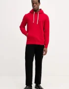 Tommy Hilfiger Суичър мъжки в бордо с качулка с изчистен дизайн MW0MW39997