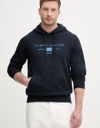 Tommy Hilfiger суичър с качулка мъжки от памук тъмносин MW0MW42464