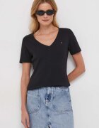 Tommy Hilfiger тениска дамска от памук черна WW0WW40584