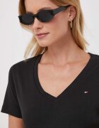 Tommy Hilfiger тениска дамска от памук черна WW0WW40584