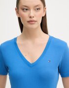 Tommy Hilfiger тениска дамска от памук виолетова WW0WW40584