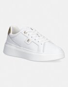 Tommy Hilfiger TH CHIC PLATFORM SNAKE маратонки дамски от кожа бели с платформа FW0FW09456