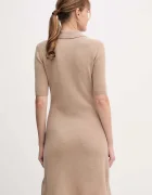Tommy Hilfiger Вълнена рокля в бежово къса разкроена WW0WW46436