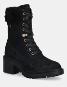 Tommy Hilfiger Велурени боти TH SHEARLING LACE UP BOOT