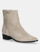 Tommy Hilfiger Велурени боти TH SUEDE POINTY ZIP BOOTIE