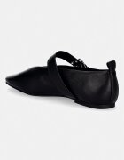 Tommy Jeans балеринки кожени TJW BALLERINA BUCKLE черни EN0EN03019