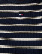 Tommy Jeans блуза с дълги ръкави дамска от памук с еластан тъмносиня DW0DW17387