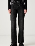 Tommy Jeans дънки straight дамски черни DW0DW23586