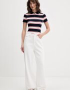 Tommy Jeans дънки wide leg дамски бели DW0DW22648