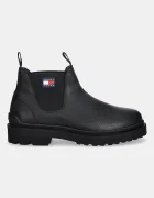 Tommy Jeans Кожени боти челси TJM CHELSEA LEATHER WL мъжки в черно EM0EM01670