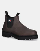 Tommy Jeans Кожени боти челси TJM CHELSEA LEATHER WL мъжки в кафяво EM0EM01670