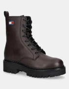 Tommy Jeans Кожени кубинки TJW URBAN LACE UP BOOT