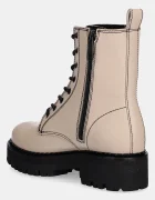 Tommy Jeans Кожени кубинки TJW URBAN LACE UP BOOT в бежово с равна подметка EN0EN02907
