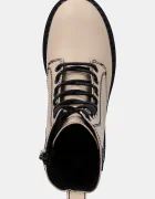 Tommy Jeans Кожени кубинки TJW URBAN LACE UP BOOT в бежово с равна подметка EN0EN02907