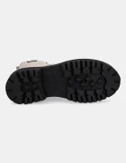 Tommy Jeans Кожени кубинки TJW URBAN LACE UP BOOT в бежово с равна подметка EN0EN02907