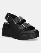 Tommy Jeans Кожени сандали WEDGE SANDAL