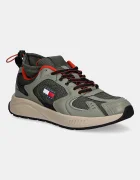 Tommy Jeans Маратонки TJM RUNNER MIX MATERIAL мъжки в зелено EM0EM01620
