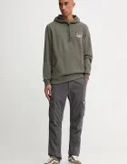 Tommy Jeans Памучен суичър мъжки в зелено с качулка с принт DM0DM22086