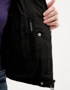 Tommy Jeans Пухено яке в черно зимен модел с уголемена кройка DW0DW21624