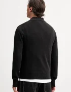 Tommy Jeans пуловер мъжки от памук черен DM0DM20304