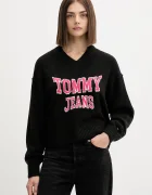 Tommy Jeans Пуловер с вълна в черно DW0DW21711