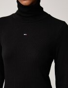 Tommy Jeans рокля от памук с еластан черна DW0DW23320