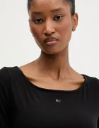 Tommy Jeans Рокля в черно къса с кройка по тялото DW0DW21493